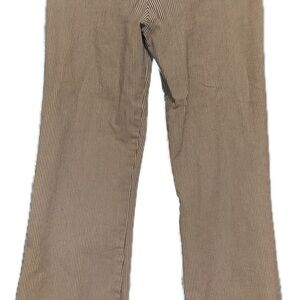 Free People Striped Tan Straight Leg Pants